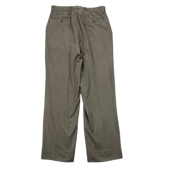 Louis Raphael 32x30 Tailored Fit Dress Pants Mens Brown Flat Front - Picture 2 of 10